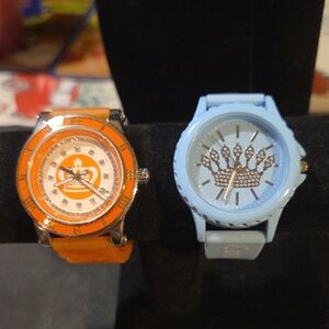 Juicy Couture Orange and Blue Silicone Strap Watches